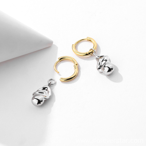 Minimalist 925 Silver Chunky Earring 18K gold Plated